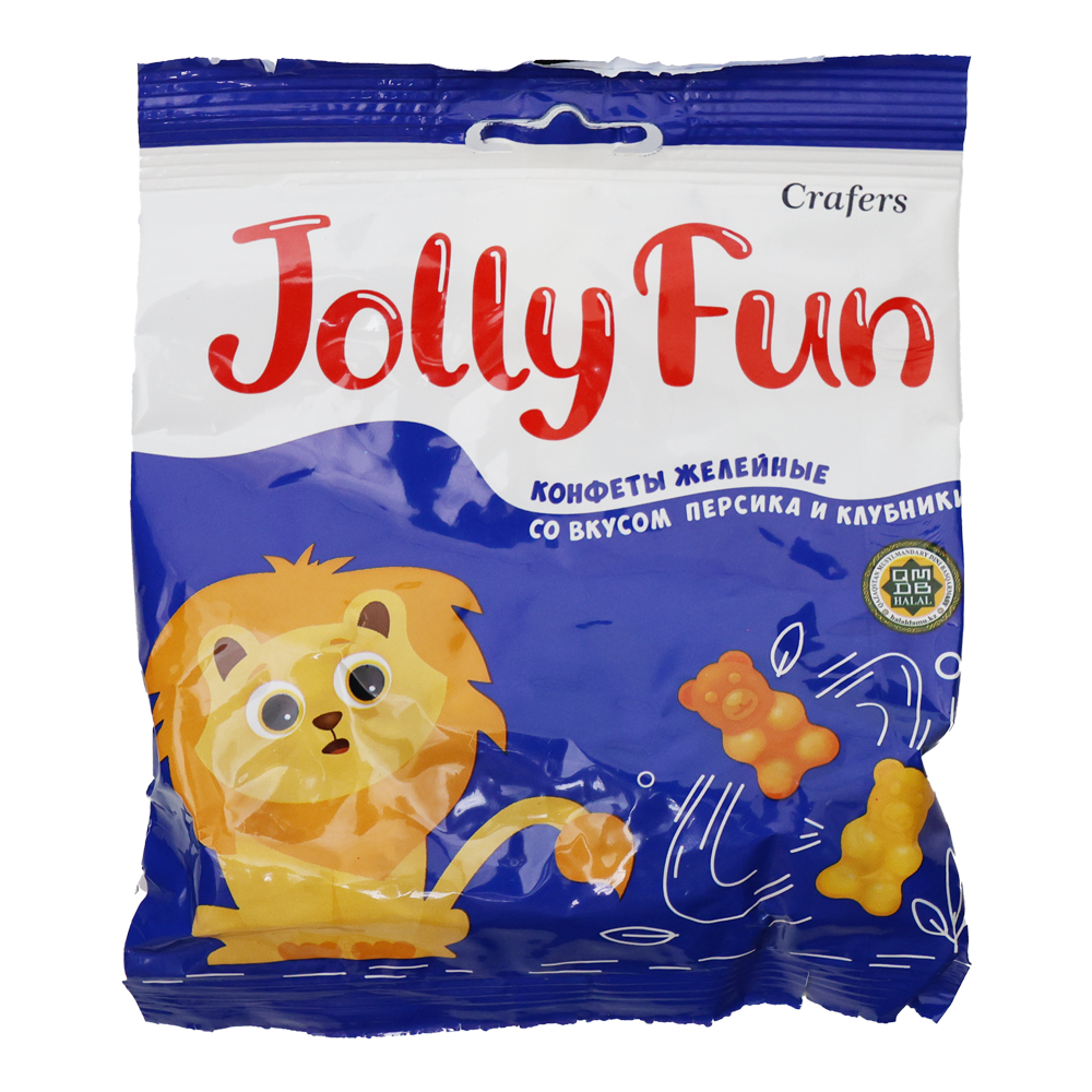 Candy Jelly Jolly Fun Peach & Strawberry – Pack – 2.47 oz (70 gr)